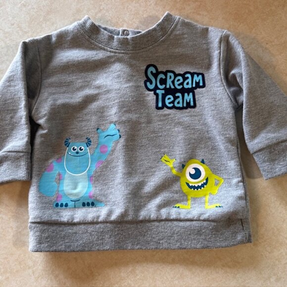 Disney Baby Monsters Inc Scream Team Sweatshirt Sz 0-3 months - Picture 1 of 9